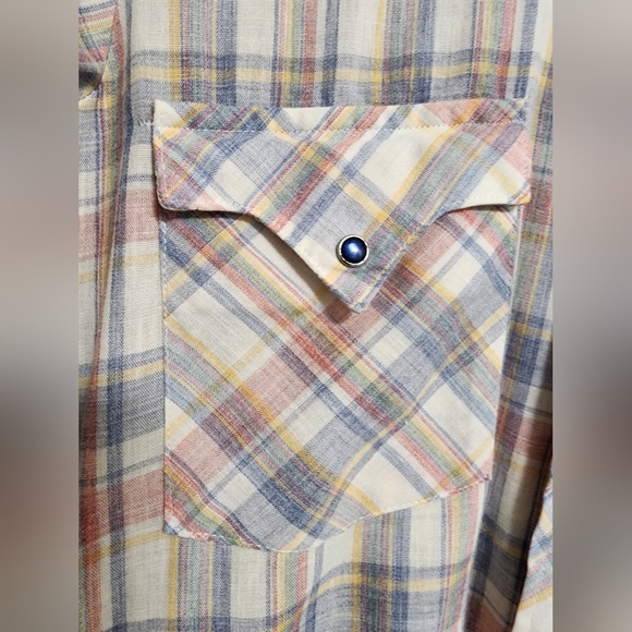 Vintage Tem Tex Mens Button Down Shirt, Small, 15 1/2 - 33, Excellent Condition - Picture 4 of 8